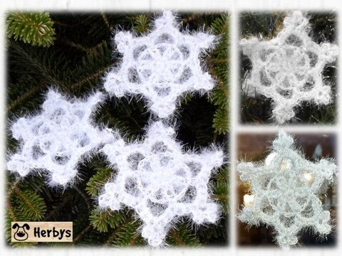 Häkelanleitung Weihnachtsdeko "Schneeflocke"