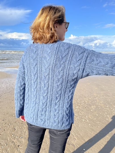 Zopfmusterpullover Viola Strickanleitung Gr. 38 – 44 Damen Sweater