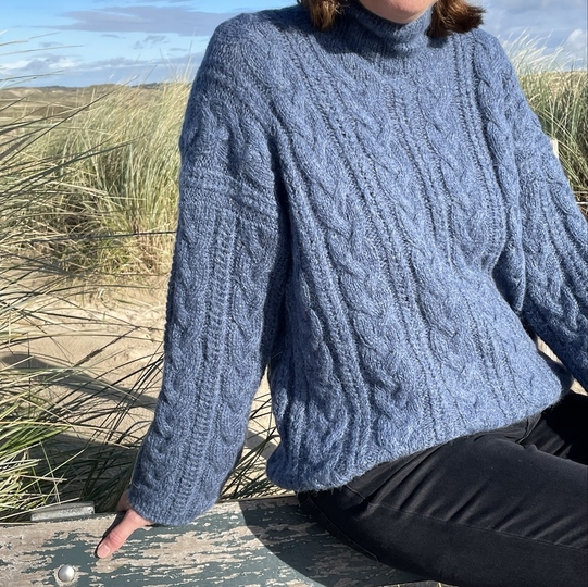 Zopfmusterpullover Viola Strickanleitung Gr. 38 – 44 Damen Sweater