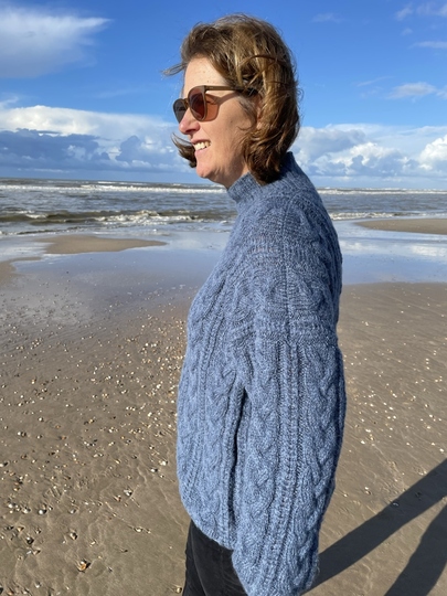 Zopfmusterpullover Viola Strickanleitung Gr. 38 – 44 Damen Sweater