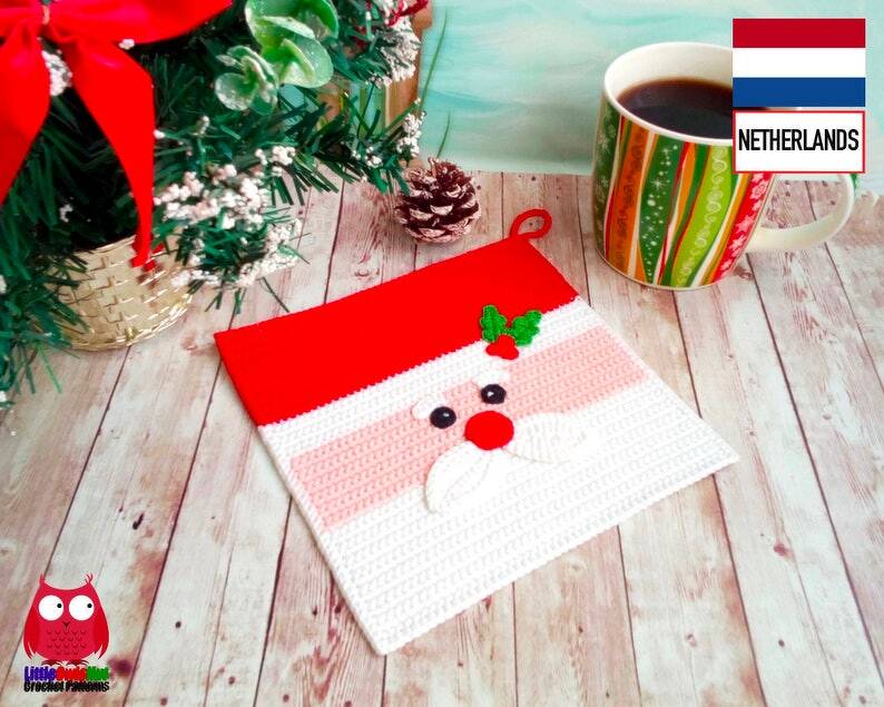 307NLY Haakpatroon - Kerstman  pannenlap PDF file by Zabelina