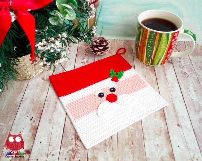 307NLY Haakpatroon - Kerstman  pannenlap PDF file by Zabelina