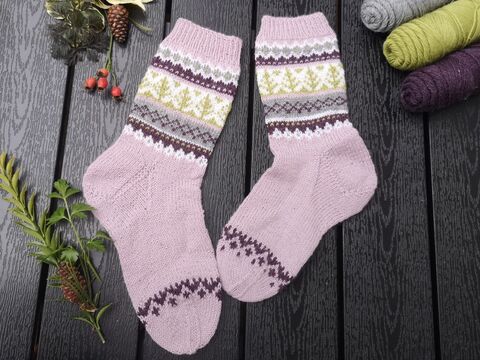 Anleitung für Socken Marzipankartöffelchen mit Motiv