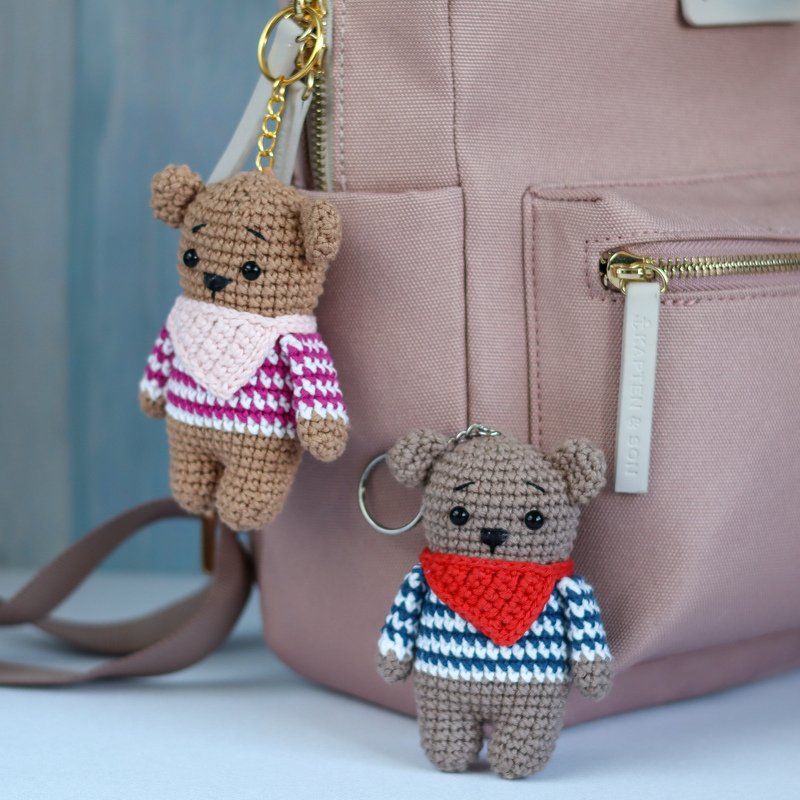 Häkelanleitung Schlüsselanhänger Teddy "Mini-Scholle"