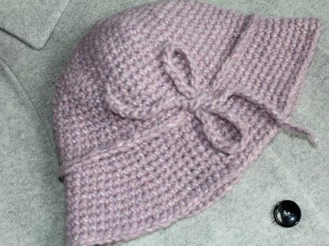 "ohne Glitzer - ohne mich" Damenhut häkeln PDF-Anleitung