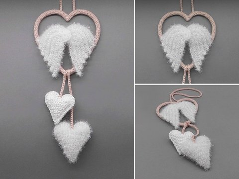 Deko-Hänger Himmlischer Glücksbote - einfach und schnell aus Wollresten