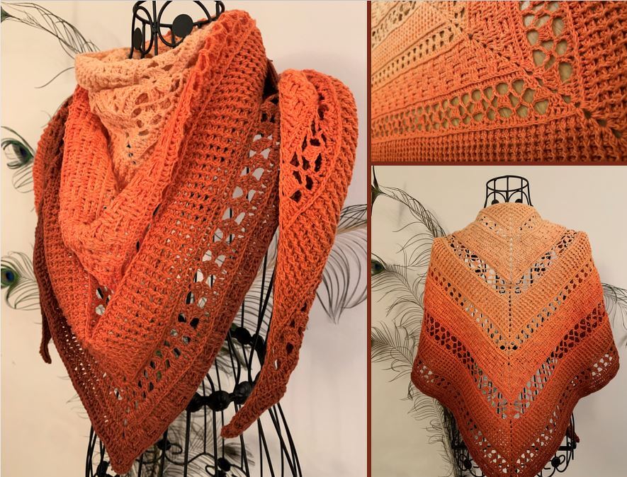 Häkelanleitung Dreieckstuch "Cassandra"