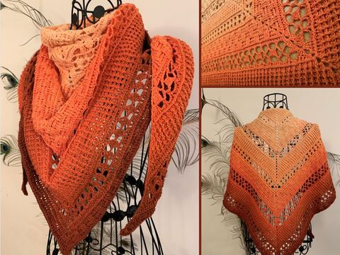 Häkelanleitung Dreieckstuch "Cassandra"