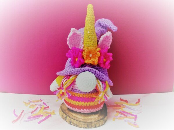 Little gnome "Unicorn" - crochet pattern