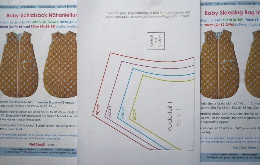 Pattern + Instructions baby sleeping bag