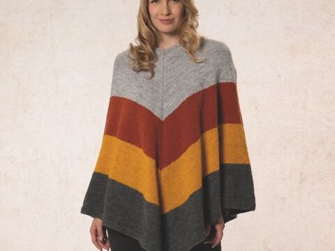 Strickanleitung Damenponcho "Como" 762099