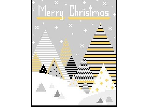 Häkelmuster * MERRY CHRISTMAS TREES * Grafik für Fm Decke