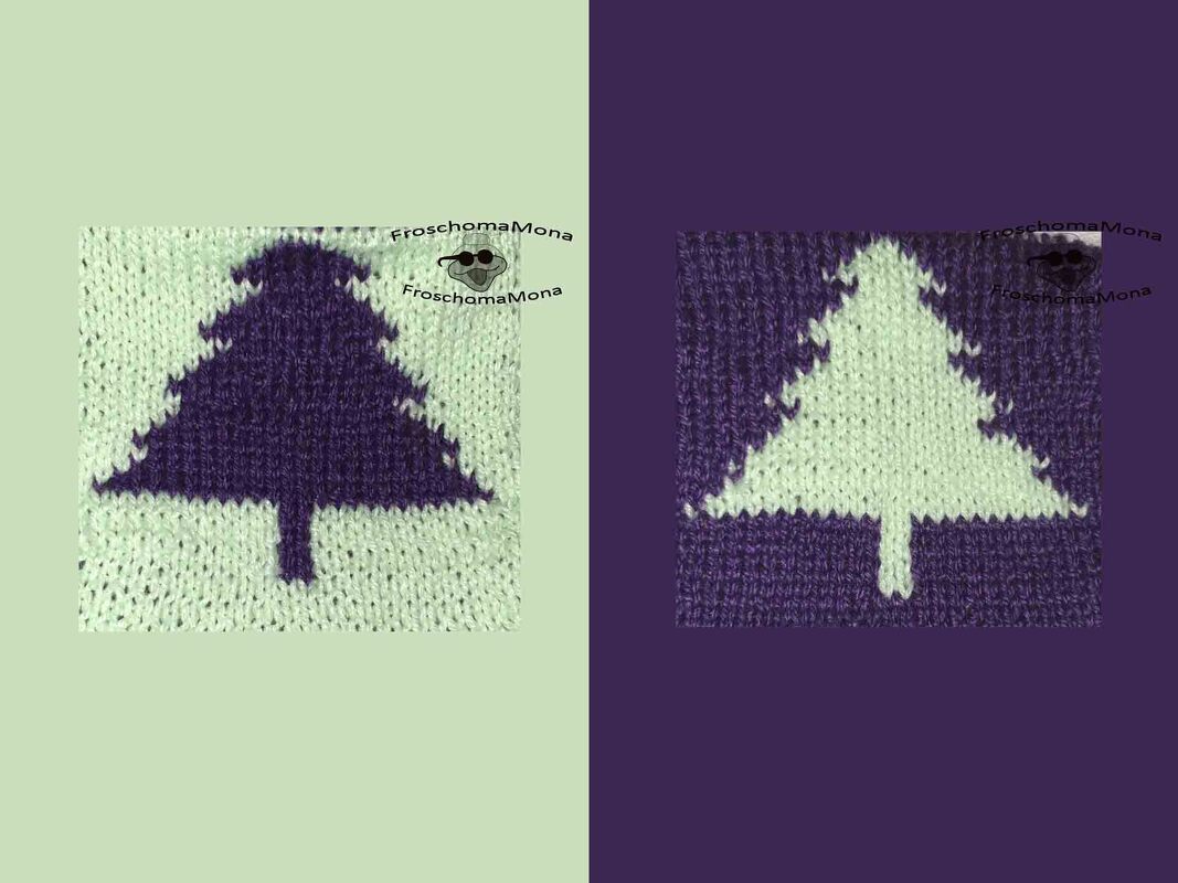 Vorlage Tannenbaum Doubleface stricken Zählmuster