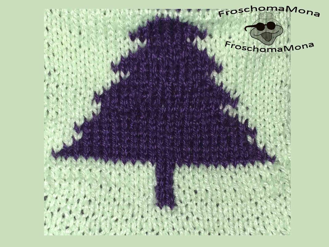 Vorlage Tannenbaum Doubleface stricken Zählmuster - Bild 2
