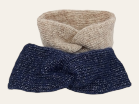 Anleitung Stirnband gestrickt - verknotet