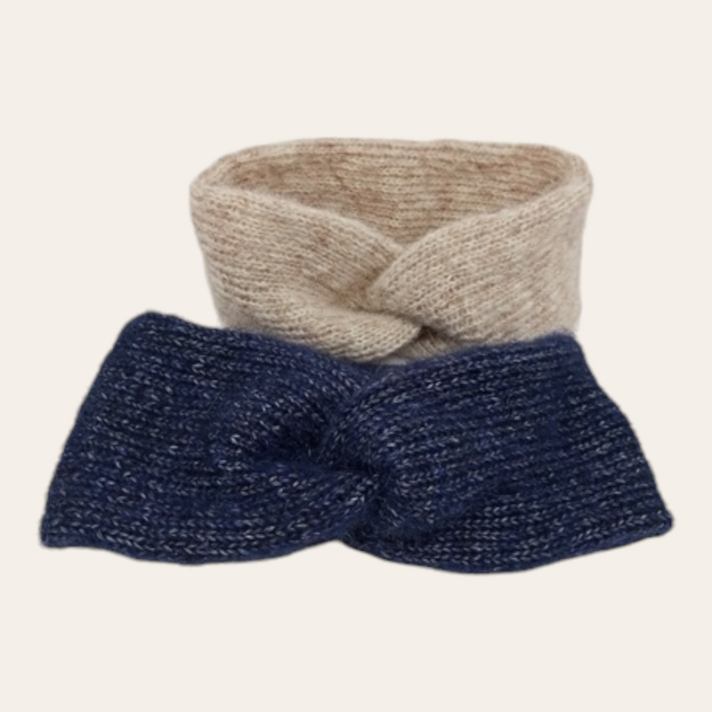 Anleitung Stirnband gestrickt - verknotet