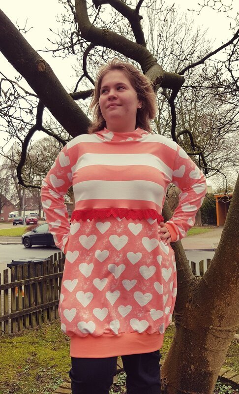 Longhoodie / Hoodie LUISE für Damen Gr. 34 - 54 - Bild 3