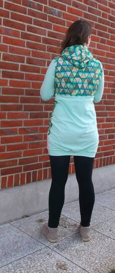 Longhoodie / Hoodie LUISE für Damen Gr. 34 - 54