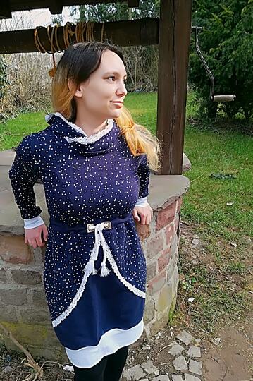 Longhoodie / Hoodie LUISE für Damen Gr. 34 - 54