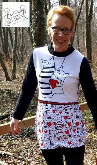 Longhoodie / Hoodie LUISE für Damen Gr. 34 - 54