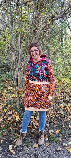 Longhoodie / Hoodie LUISE für Damen Gr. 34 - 54