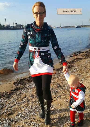 Longhoodie / Hoodie LUISE für Damen Gr. 34 - 54