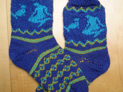 Strickanleitung Socken "Meerjungfrau"