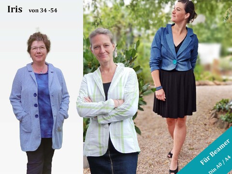 Blazerschnitt Iris mit angeschnittenem Revers