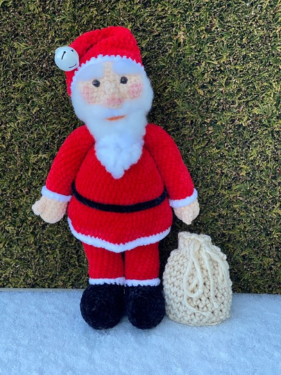 Weihnachtsmann Leopold, Häkelanleitung