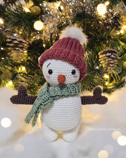 PDF Häkelanleitung Schneemann Flocke