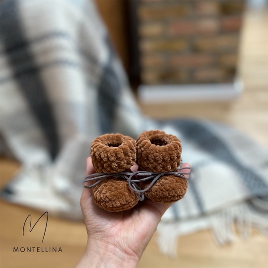 Häkelanleitung Plushy Booties, Babyschühchen