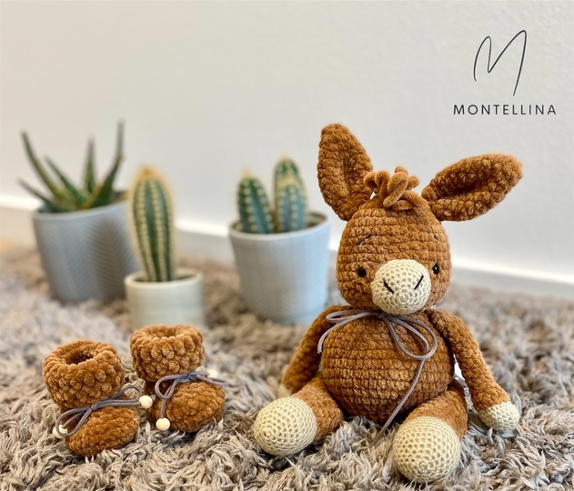 Häkelanleitung Plushy Booties, Babyschühchen