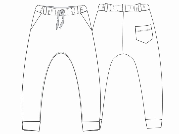 Kinderhose DADO – Haremshose Jogginghose Datei 92/98–140/146
