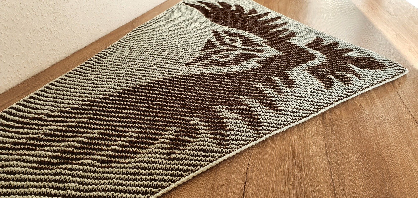 Owl, Shadow Knitting, Illusion Knitting, Motif Shawl