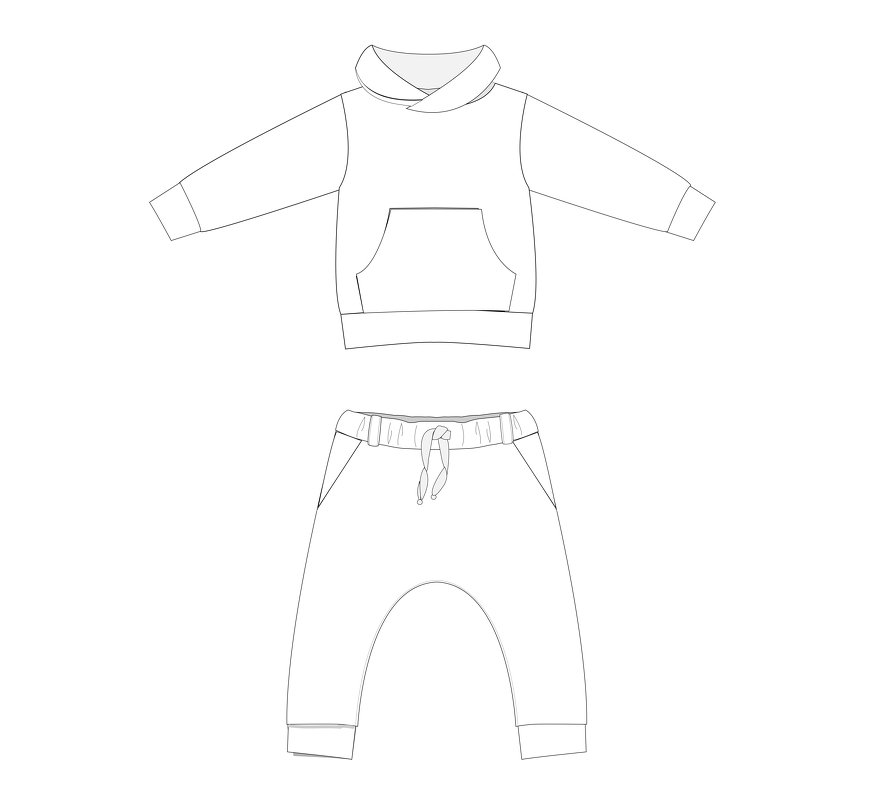 hoodie+pants FLY+DADO pattern 12m/18m 2y/3y 4y/5y 6y/7y 8y/9y 10y/11y - Image 17