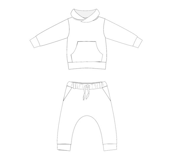 Kinder Hoodie & Jogginghose – FLY & DADO Schnittmuster Set (80–146)