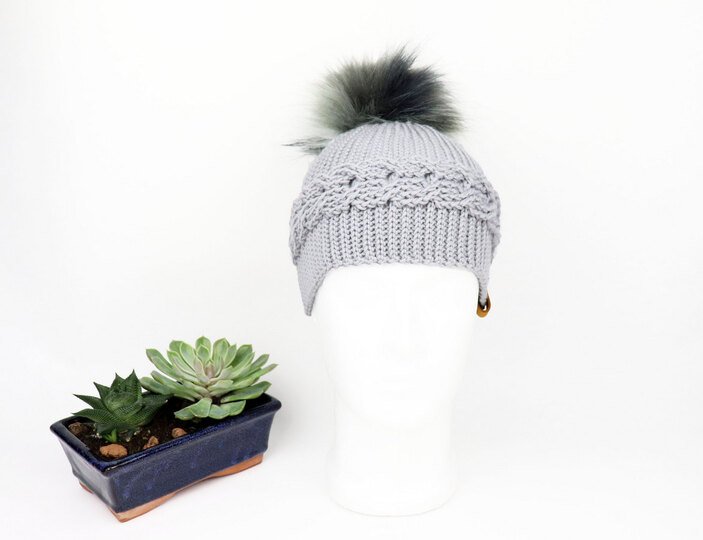 Beanie “Grace”  (sporty or hanging, all sizes)