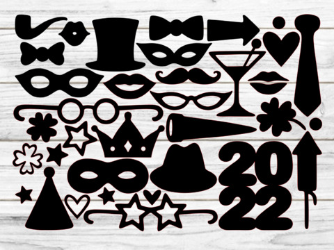 Plotterdatei SVG DXF Party Dekoration 2022