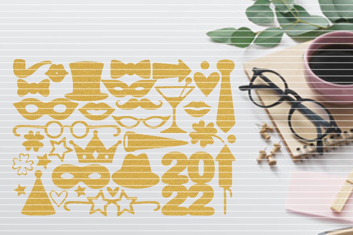 Plotterdatei SVG DXF Party Dekoration 2022 - Bild 2