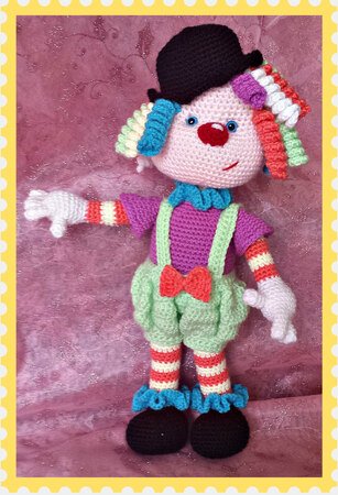 Sherbet the Clown - crochet pattern