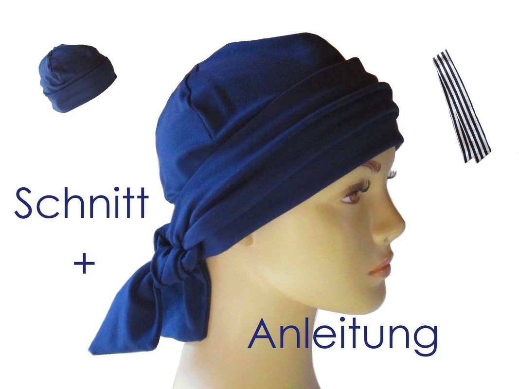 Schnitt, Anleitung Band-Mütze, gut angezogen bei Alopecia + Chemotherapie