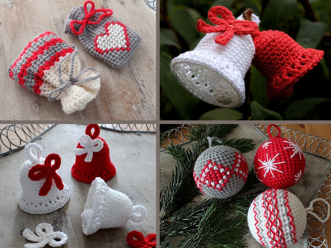 Sparset Weihnachten 3 - Christbaumkugeln, Glocke, Geschenkbeutel