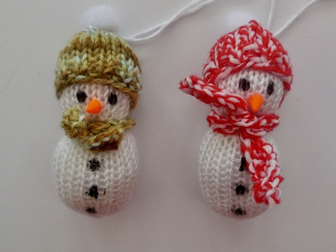 Schneemann - Baumhänger - Strickanleitung