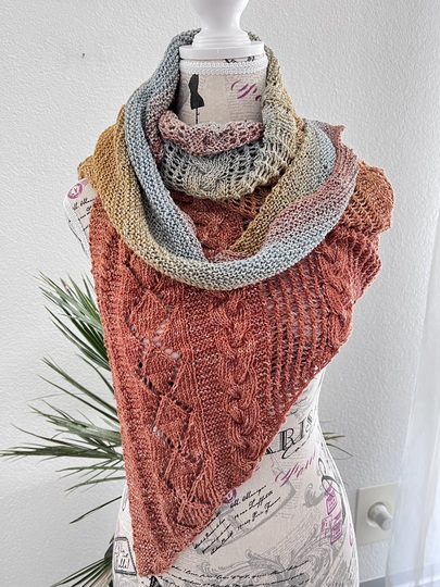 Strickanleitung Dreiecktuch Zopfella