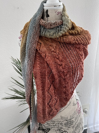 Strickanleitung Dreiecktuch Zopfella