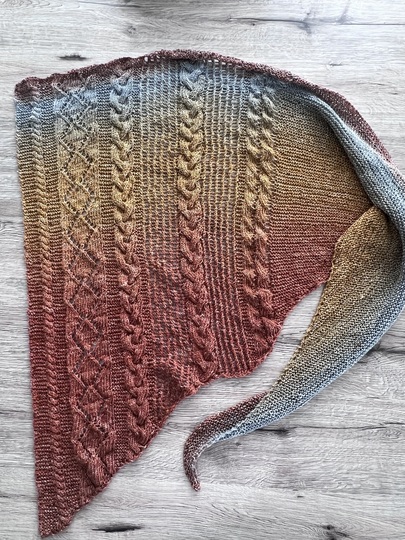 Strickanleitung Dreiecktuch Zopfella