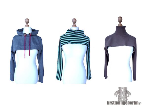 Cropped Sweater & Hoodie Crop Top 5 Größen Gr. S-XXL für Sommer und Winter