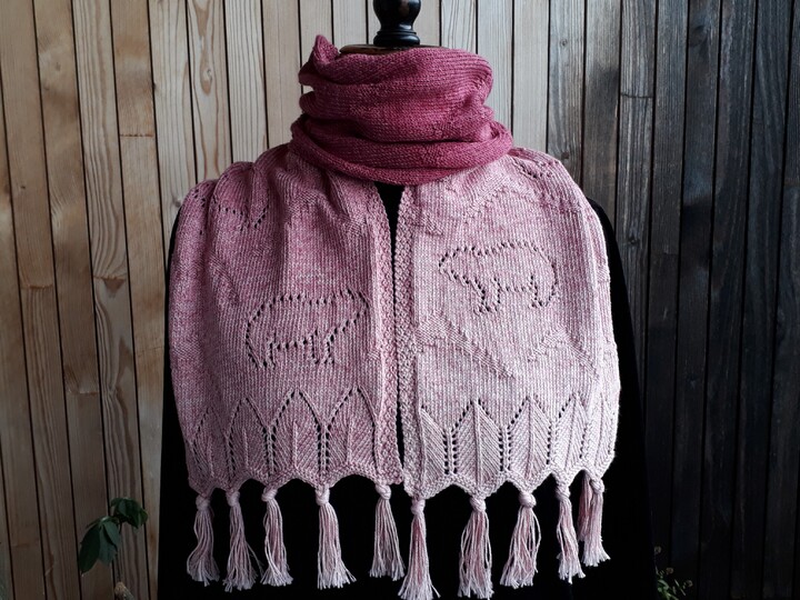 Strickanleitung Schal und Adventkalender "Eisbär"