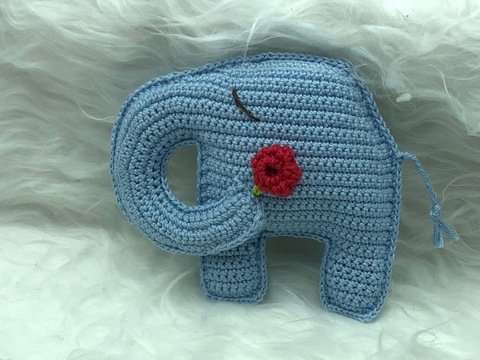 Häkelanleitung Rassel Elefant Emil
