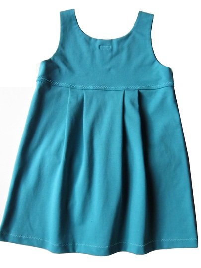 Schnitt und Anleitung Trägerkleid mit Schleifen-Tasche 74-122